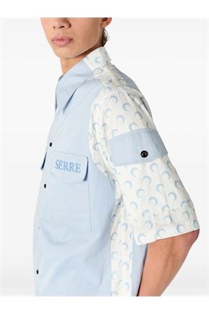 Light blue cotton shirt MARINE SERRE | MSI074ARWOV0058WH12